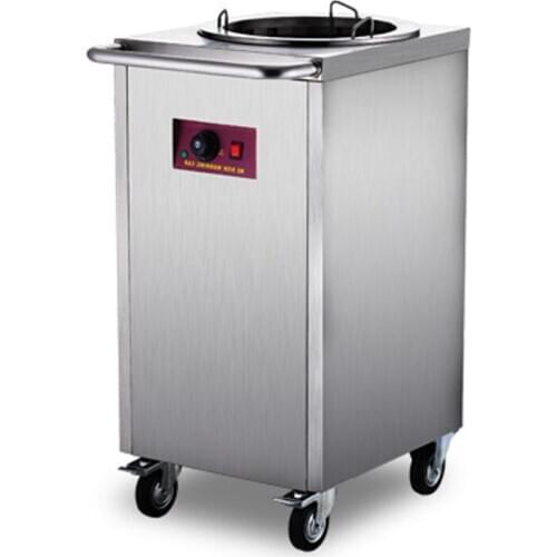 Stainless steel buffet plate single hole plate insulation car Western restaurant hotel club restaurant machine portable moving