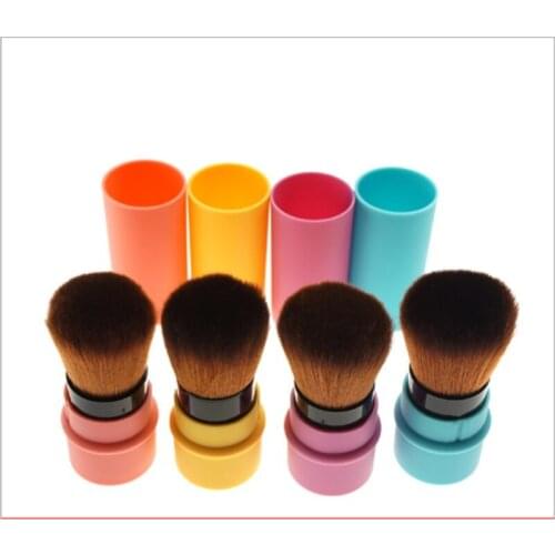 New Design MIni Soft Makeup Brush Retractable Pro Foundation Cosmetic Blusher Face Powder Brushes Beauty Tools 100pcs