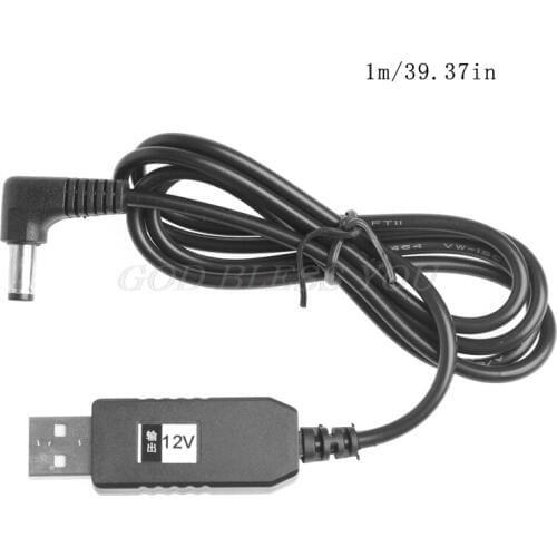 New USB DC 5V To 12V 2.1x5.5mm Right Angle Male Step Up Adapter Cable For Router Hot Sale Drop Shipping
