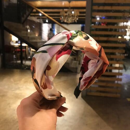 Lady Hair Hoop Top Knot Turban Headband Elastic Hairband Hair Accessories for Girls No Slip Stay on Knotted Head band Hair Band