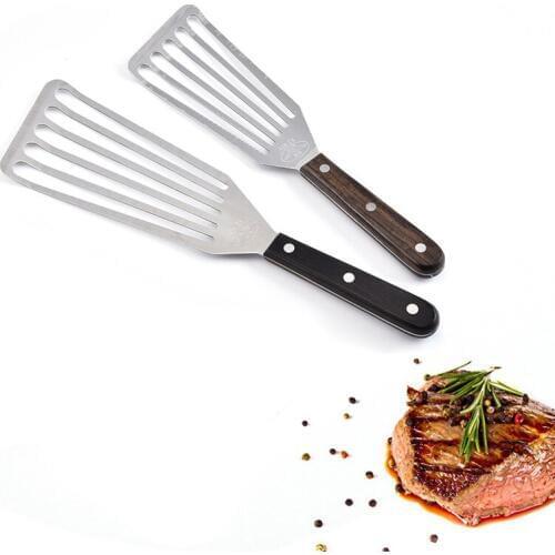 Stainless Steel Cooking Spatula Frying Steak Fish Pancake Shovel Pot Spatula BBQ Grill Turner Food Wok Shovels Kitchen Utensils