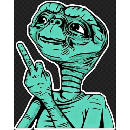 Funny Alien UFO Fingers Forming Space Punk Car Sticker Windshield Bumper Helmet Decal High Quality KK Vinyl Cover Scratches PVC