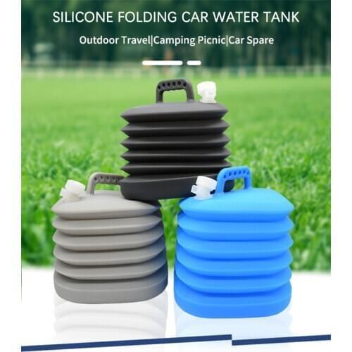 14.5L Portable Folding Car Water Bucket Silicone Large Capacity Water Tank Household Outdoor Fishing Camping Storage Bucket