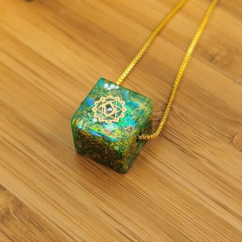 High Quality Original Ogan Energy Pendant Female Cube Seven Chakra Spiritual Necklace Orgonite