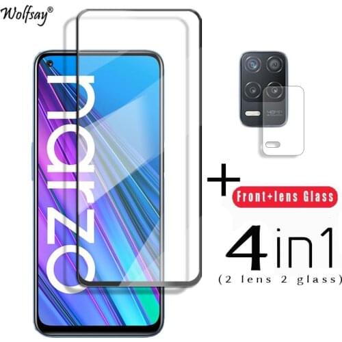 Tempered Glass For Realme Narzo 30 5G Glass For Realme Narzo 30 30 Pro 30A Full Cover Screen Protector For Narzo 30A Lens Film