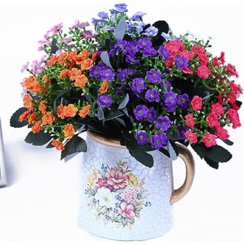 1 Pc Silk Flower 6 Branches 36 Heads Simulation Artificial Fake DIY Art Wedding Home Decor Craft Real Touch Flowers Hot Sale DIY