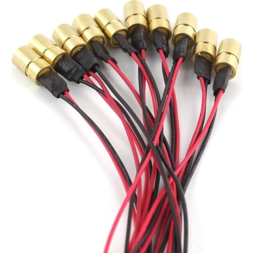 10pcs 0813 Class 3R 1mW 650nm Red Dot Laser Diode Module 3VDC Focusable