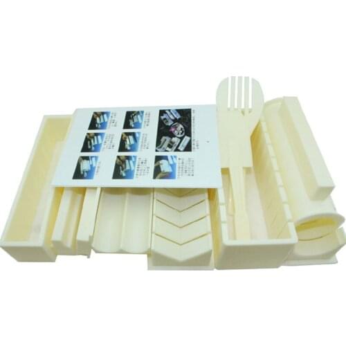 10ps/set DIY plastic kitchen utensils cooking cutter sushi maker roll roller sandwich seaweed nori rice easy mold mould tool