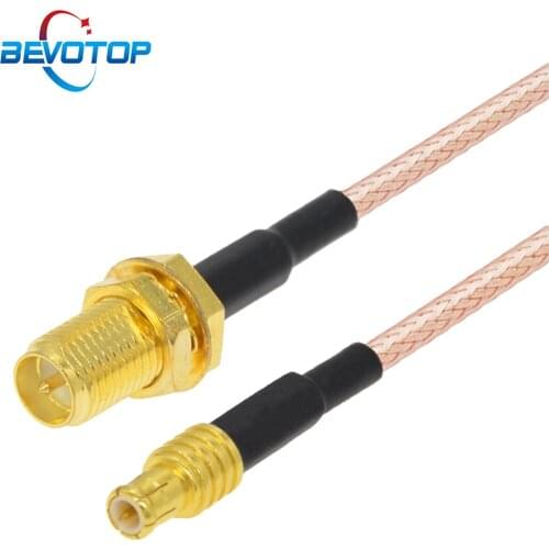 2PCS/LOT RG316 Cable RP-SMA Female to MCX Male Straight Plug MCX to SMA Pigtail WIFI Antenna Extension Cord RF Coaxial Jumper