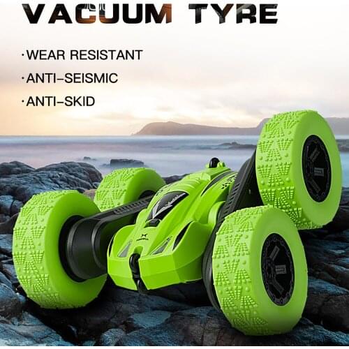 2021 New 2.4G RC Car Double Sided 360° Rotating Tumbling RC Stunt Car With LED Professional Anti-Drop Off-Road Vehicle Toys Gift
