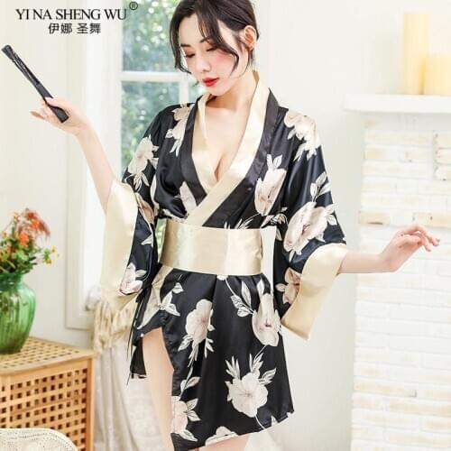 3pcs Set Kimono Robe Bathrobe Women Traditional Style Robe Yukata Costumes Pajamas Belt Japanese Sexy Lingerie Dressing Gowns