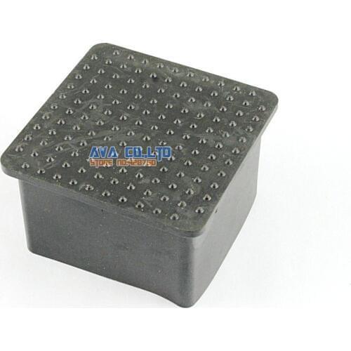 8 Pieces 45 x 45mm Square Rubber Furniture Chair Table Feet Leg Cover Protector