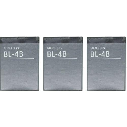 Ciszean 3pcs/lot BL-4B Replacement Battery For Nokia 2505 3606 3608 2670 2660 2630 5000 6111 7070 7088 7370 7373 7500 700mAh