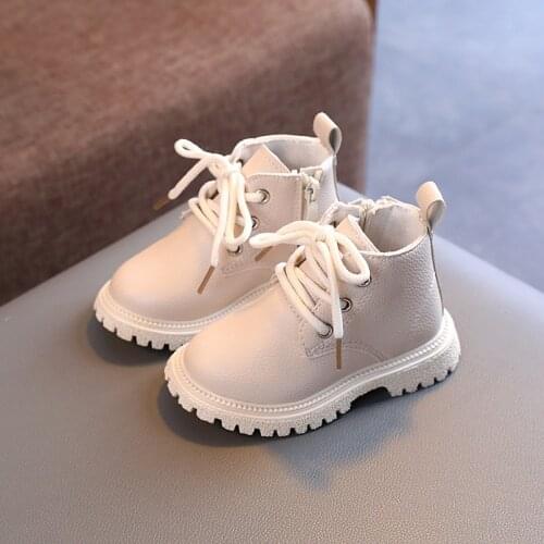 Children Boots Shoes for Girls Autumn Ankle Short Boots Kids Baby Fashion Leather Shoes Boys Single Boots Waterproof