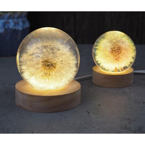 DIY Crystal Epoxy Resin Mold One-in-one Ball Small Night Lamp Mold Round Night Light Set Mirror Silicone Mold For Resin