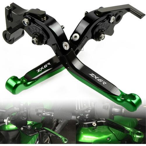 For Kawasaki ZX6R/ZX636R/ZX6RR 2000-2004 2001 2002 2003 ZX 6R 6 636 R RR Motorcycle CNC Adjustable Folding Brake Clutch Levers