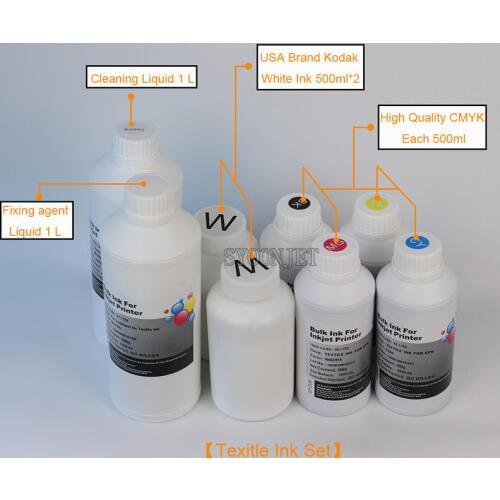 Dtg Textile Ink set For Epson L1800 R1900 R2000 R3000 4800 4880 Digital Ink For DTG Printer Pigment-based Textile Ink For Epson