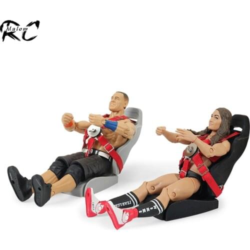 1:10 Scale Driver Sport Seats Racing Seat Belt Action Figure for 1/10 RC Crawler Axial Wraith RR10 SCX10 Capra 1.9 UTB TRX4 D90