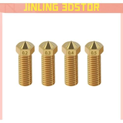 3D Printer Volcano Nozzle 0.2-1mm For 1.75mm High Flow Big Caliber Lengthen Copper nozzle Crater Volcano mouth