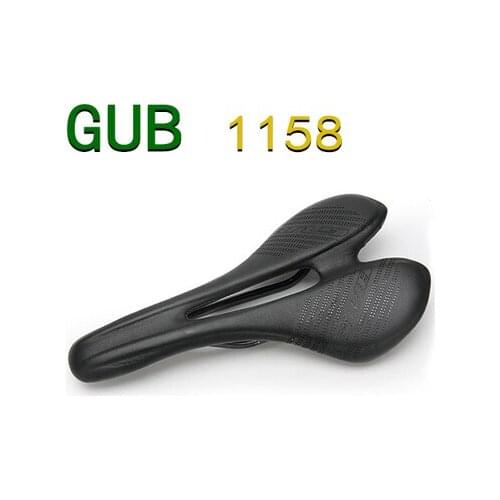 Gub 1158 Carbon Fiber Road Mtb Saddle Use 3k T700 Carbon Material Pads Super Light Leather Cushions Ride Bicycles Seat
