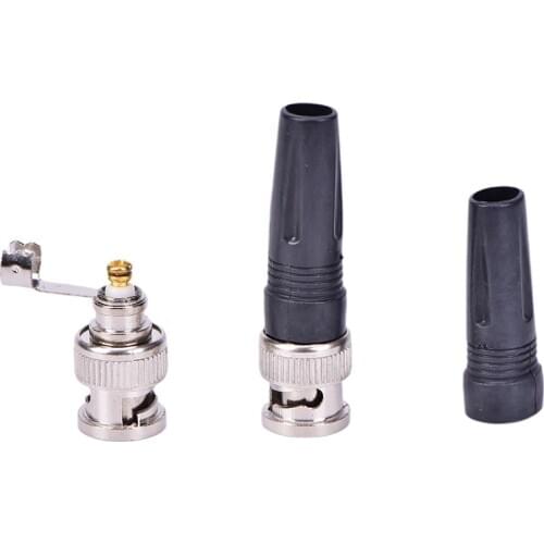 1pc Surveillance BNC Connector Male Plug Adapter For Twist-on Coaxial RG59 Cable For CCTV Camera Video/AUDIO Connector