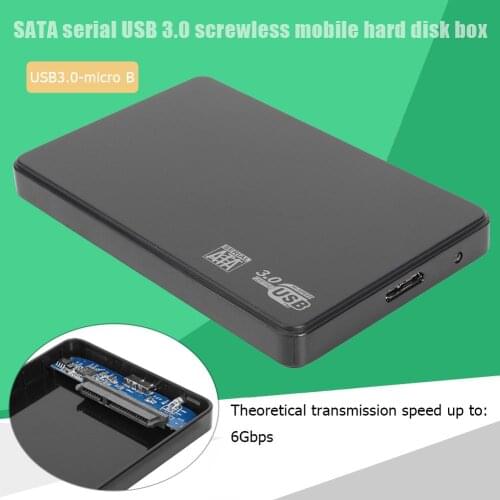 2.5 inch USB 3.0 Micro-B to SATA External 6-Gbps SSD Hard Drive Enclosure Universal Hot Swap For SATA Mechanical Drives SSD