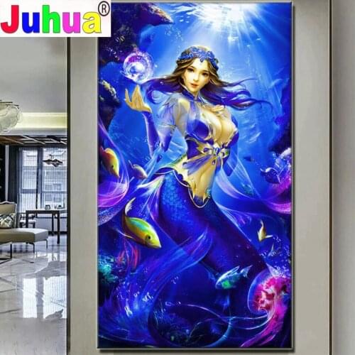 Beautiful mermaid Full square 5d diy Diamond Painting large Diamond Embroidery CrossStitch Diamond puzzle elf,Amazing Art