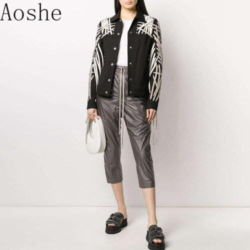 2020 New Fashion Retro Female Clothes Cool Three-dimensional Strap Design Jacket Single-Breasted Long-Sleeved Strap Womens Coat