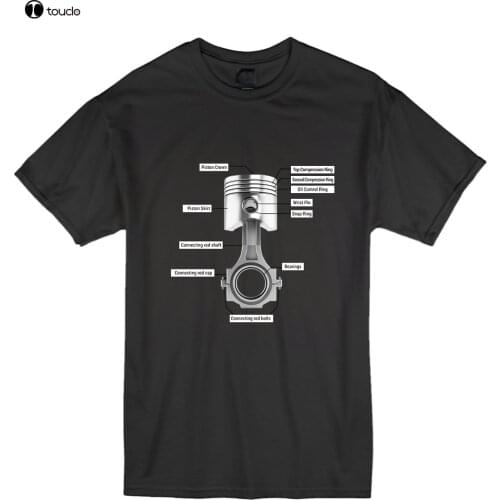 Hot New 2019 Summer Fashion Piston Anatomy Mechanic Car Garage Grease Monkey T-Shirt Tshirt Mens Womens Tee Shirt