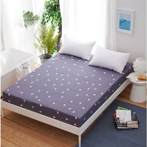 New Printing Bed Mattress Cover Waterproof Mattress Protector Pad Fitted Sheet Separated Water Bed Linens with Elastic