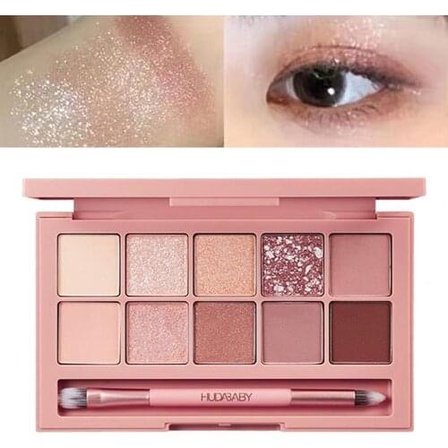 Eyeshadow Palette Long lasting Waterproof Cosmetics 10 Colors Korean Cosmetics Eye Shadow Palette with Brush Eyeshadow Palette