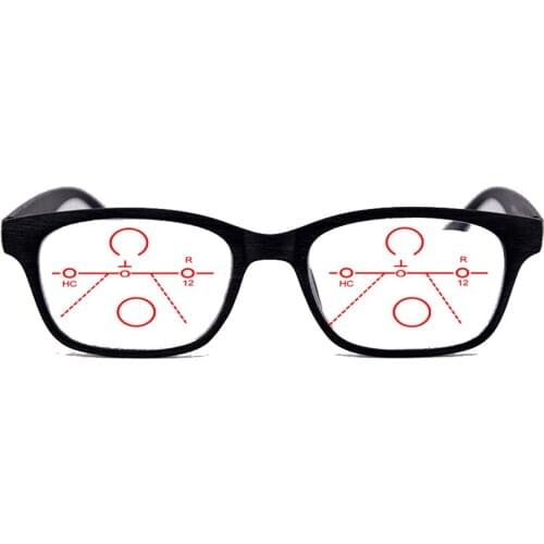 Progressive Multifocal Anti Blu Light Reading Glasses Black Frame for Men Women High Quality Business +0.75 To +4.0