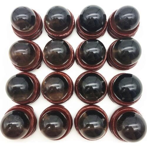 Drop Shipping 1/2PCS Natural Smoky Quartz Ball Crystal Gemstone Citrine Chakra Healing Stone Natural Stone Rare Crystals