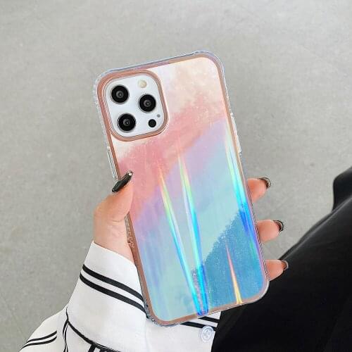 Luxury Aurora Rainbow Phone Case for IPhone 12 Pro Max Colorful Cover for IPhone X XS 11 Pro Max XR 7 8 Plus Cases Coque Funda