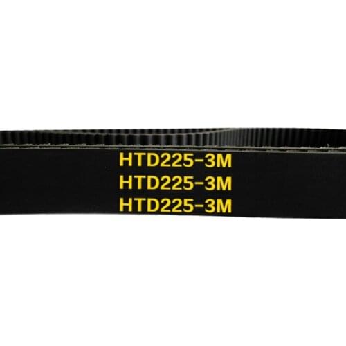 2pcs Arc HTD 3M Timing belt length=225 width 6-25mm Teeth75 HTD3M synchronous pulle 225-3M