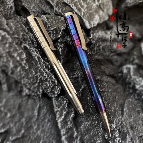 Titanium EDC Outdoor Pocket Tool Titanium Alloy Defense Pen Hidden Tactical Signature Pen Broken Window Pen Defense Tool Pen