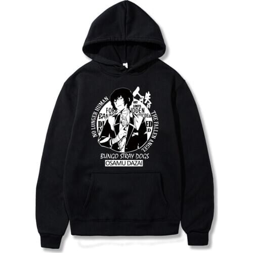 Bungo Stray Dogs Printed Hoodies Streetwear Pullover Sweatshirt Men Fashion Hip Hop Hoodie
