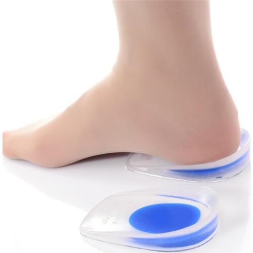 CUHAKCI Fashion Liners Soft Rubber Gel Pain Heel Spur Cup Insoles Support Peds Cushion Inserts High Quality Unisex Female 1 Pair