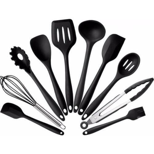 10pcs/lot Silicone Kitchen Utensils Set Heat Resistant Non-Stick Cooking Utensil Set Silicone Kitchen Tools Set OK 0967