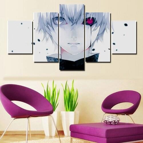 Prints Pictures Home Wall Art 5 Panel Tokyo Ghouls Painting Modular Anime Poster On Canvas Modern Living Room Decoration Frame