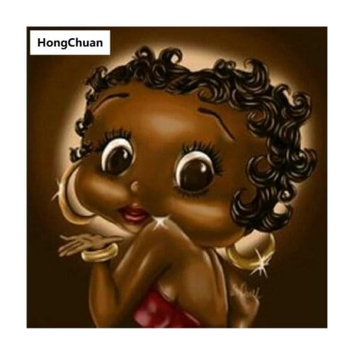 African girl new product diamond painting diy diamond inlaid handmade 5d diamond embroidery cross stitch kit home decoration