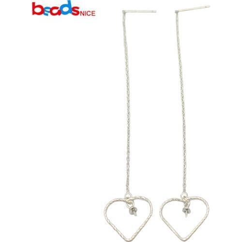 Beadsnice Silver Long Chain Post Earrings Fashion Earring Designs New Model Earrings ID37544/37546/37124/37240/37241