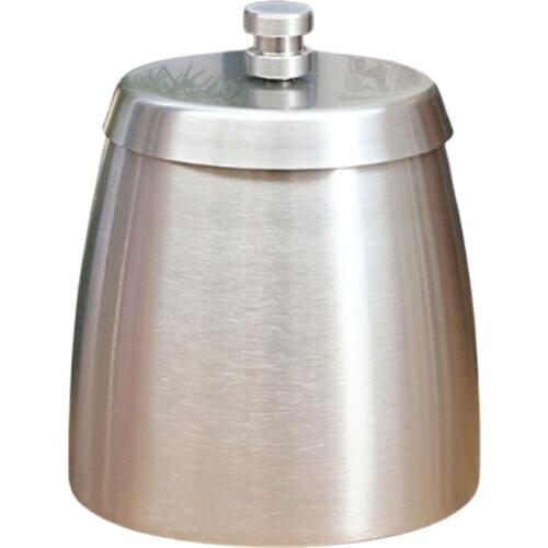 Large stainless steel Ashtray Windproof Ashtray for Patio Beautiful Tabletop Smoke Stainless Steel Ashtray for Home Office #W0