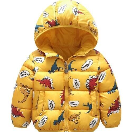 CHCDMP Cotton Boys Girls Hooded Jackets Cartoon Patern Winter Snowsuit Outerwear Baby Zipper Jacket Kids Sweatshirt Coat 2020