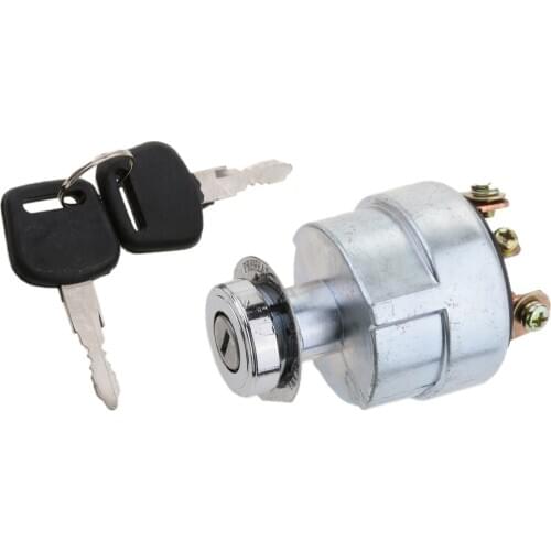 Cylinder Lock Ignition Switch with 2 Key Universal Set for Agricultural Vehicle Tractor Vehicle