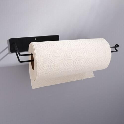 Bathroom Stainless Steel Tissue Holder Shelf Bar Wall Mounted Roll Paper Towel Rack