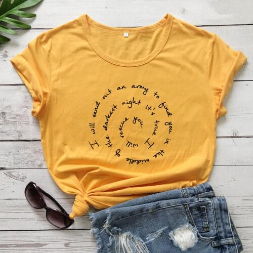 Rescue by Lauren Daigle shirt Christian Music - I will rescue you Positive Faith Hope God t shirt slogan quote cotton tees R094