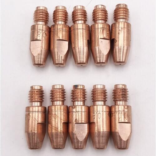 50pcs E-Cu or CuCrZr M8*30*0.8,1.0,1.2,1.4,1.6 contact tip for Binzel 36KD 501D MIG CO2 torch for welding torch