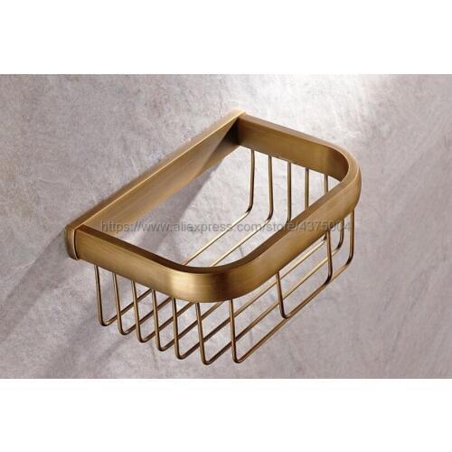 Bathroom Washroom Square Toilet Paper Holder Roll Tissue Holders Paper Box Bathroom Accessories Antique Brass Nba534