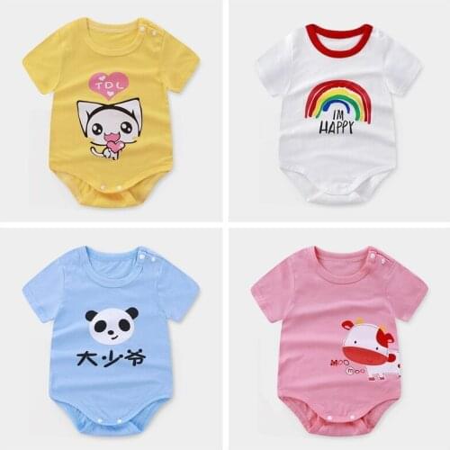 Summer Baby Rompers Baby Boys Girls Jumpsuits Newborn Short Sleeve Climbing Clothes Baby Romper Infant Costumes Pajamas